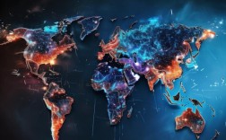 全球地图科技动态感页面，技术与视觉的完美融合